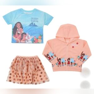 Disney Moana Blue and Peach Clothing Trio